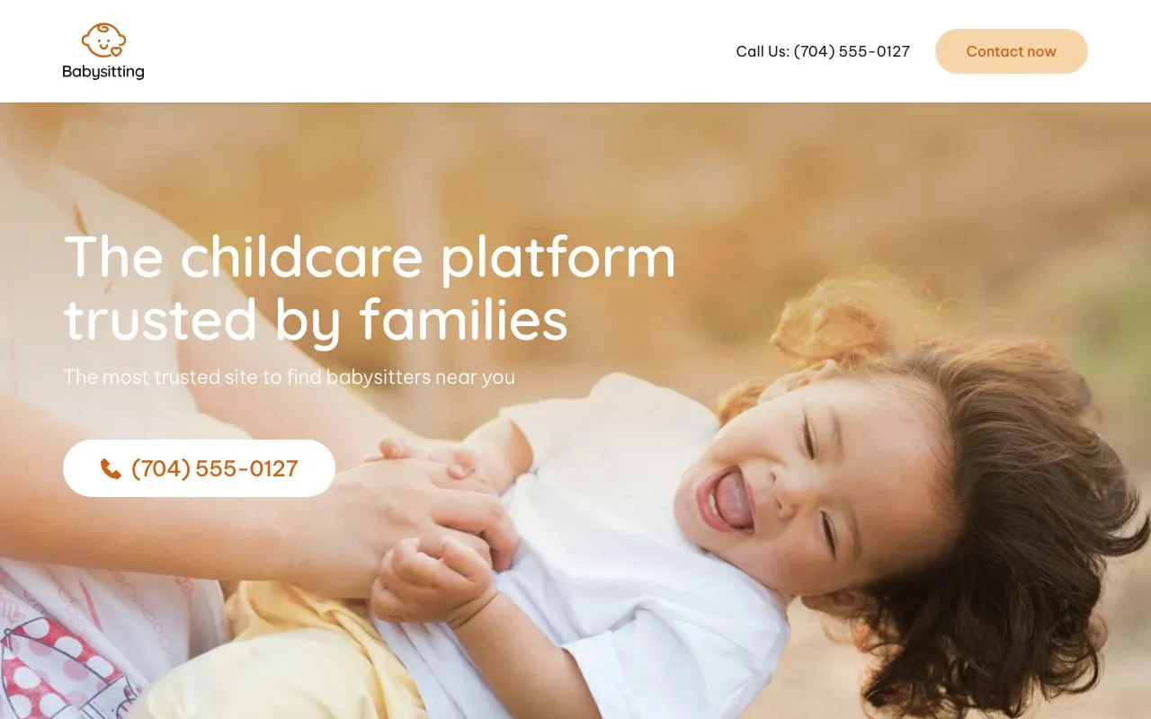 Babysitter / Childcare website template