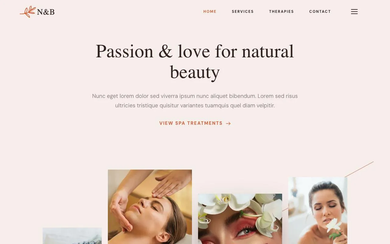 Beauty Salon website template