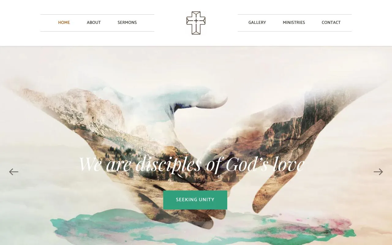 Church website template