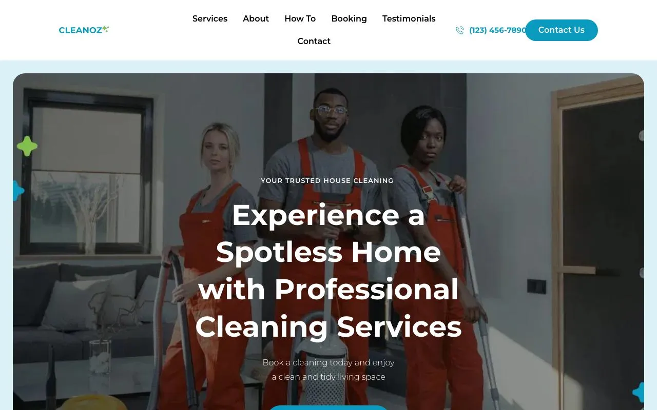 Cleaning Service website template
