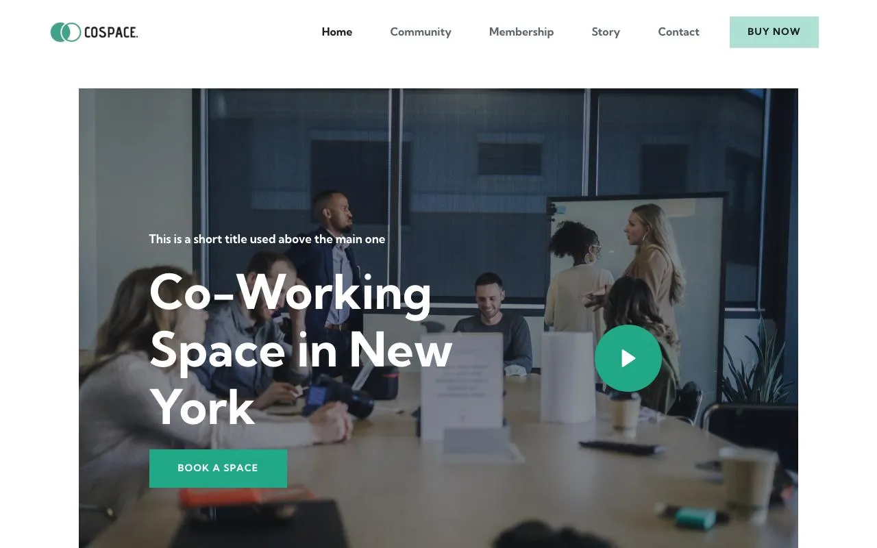 Coworking Space website template