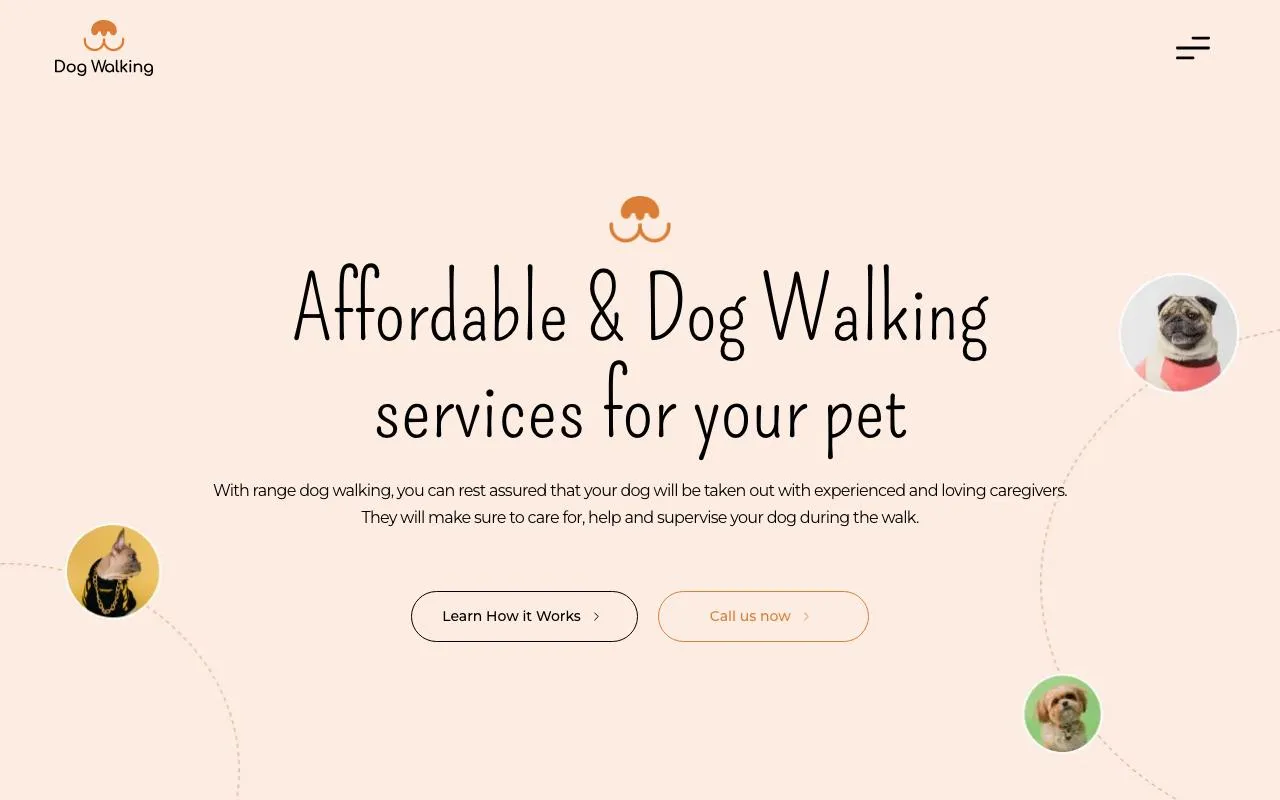 Dog Walking / Pet Services website template