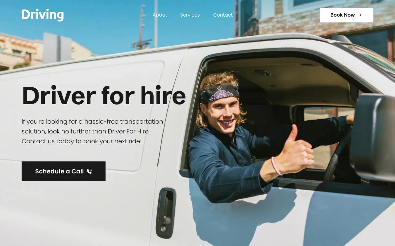 Private Driver website template