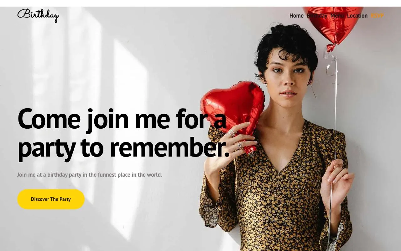 Event Planner website template