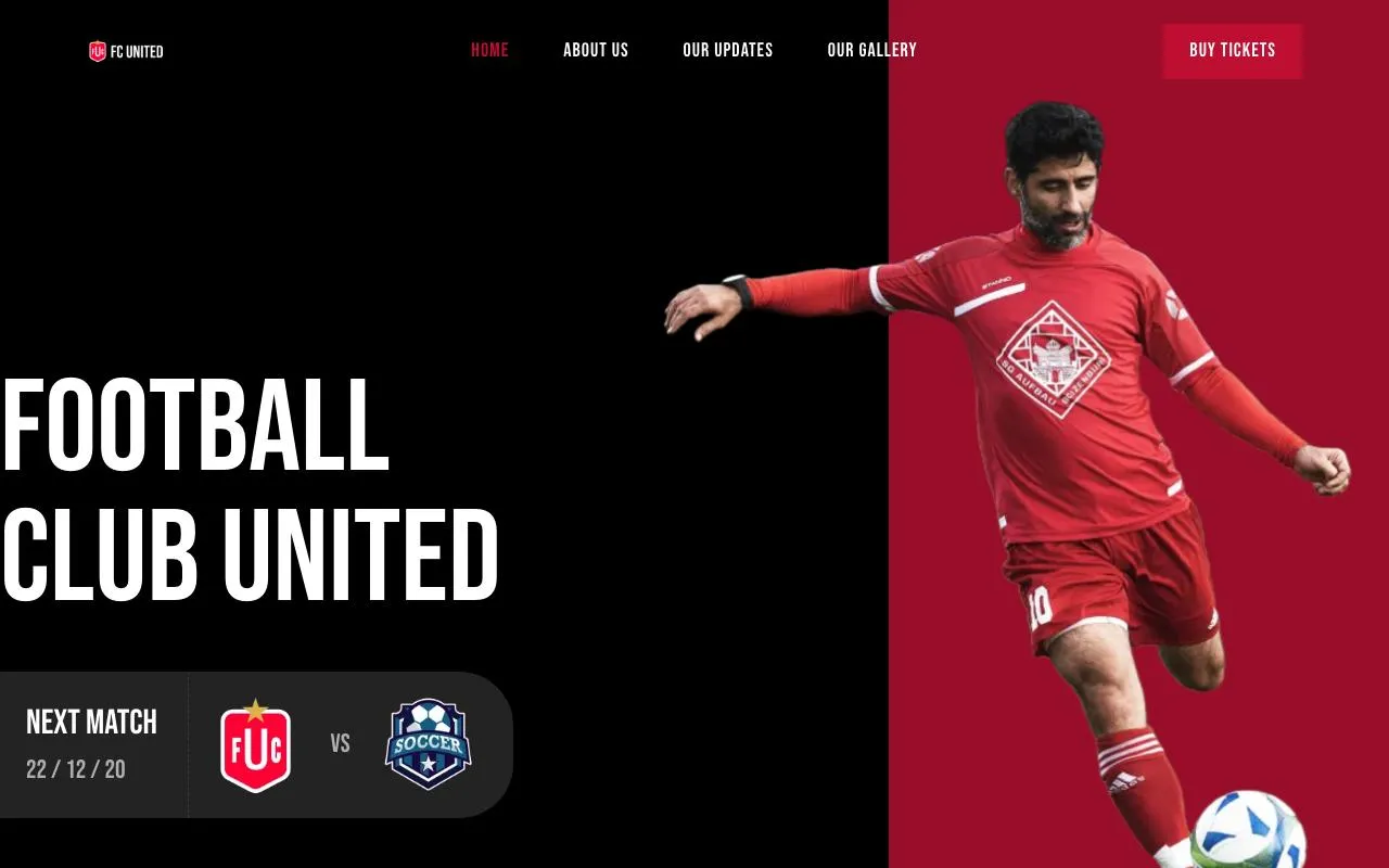 Sports Club website template