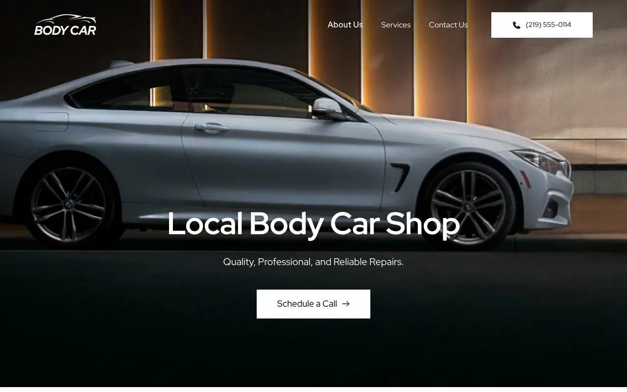 Auto Garage website template