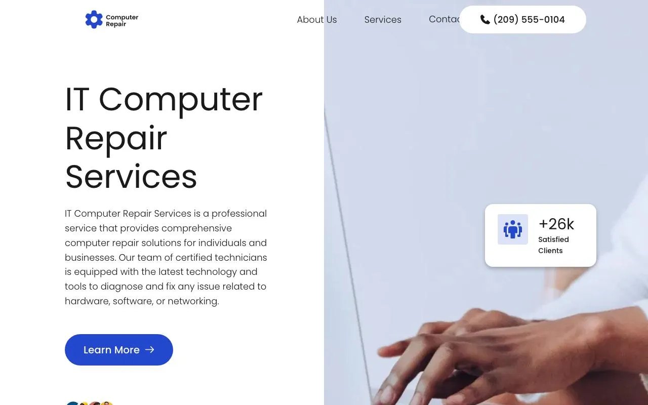 IT Repair website template