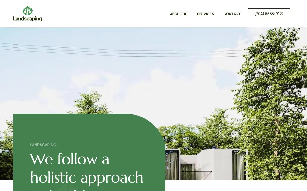 Landscaping website template