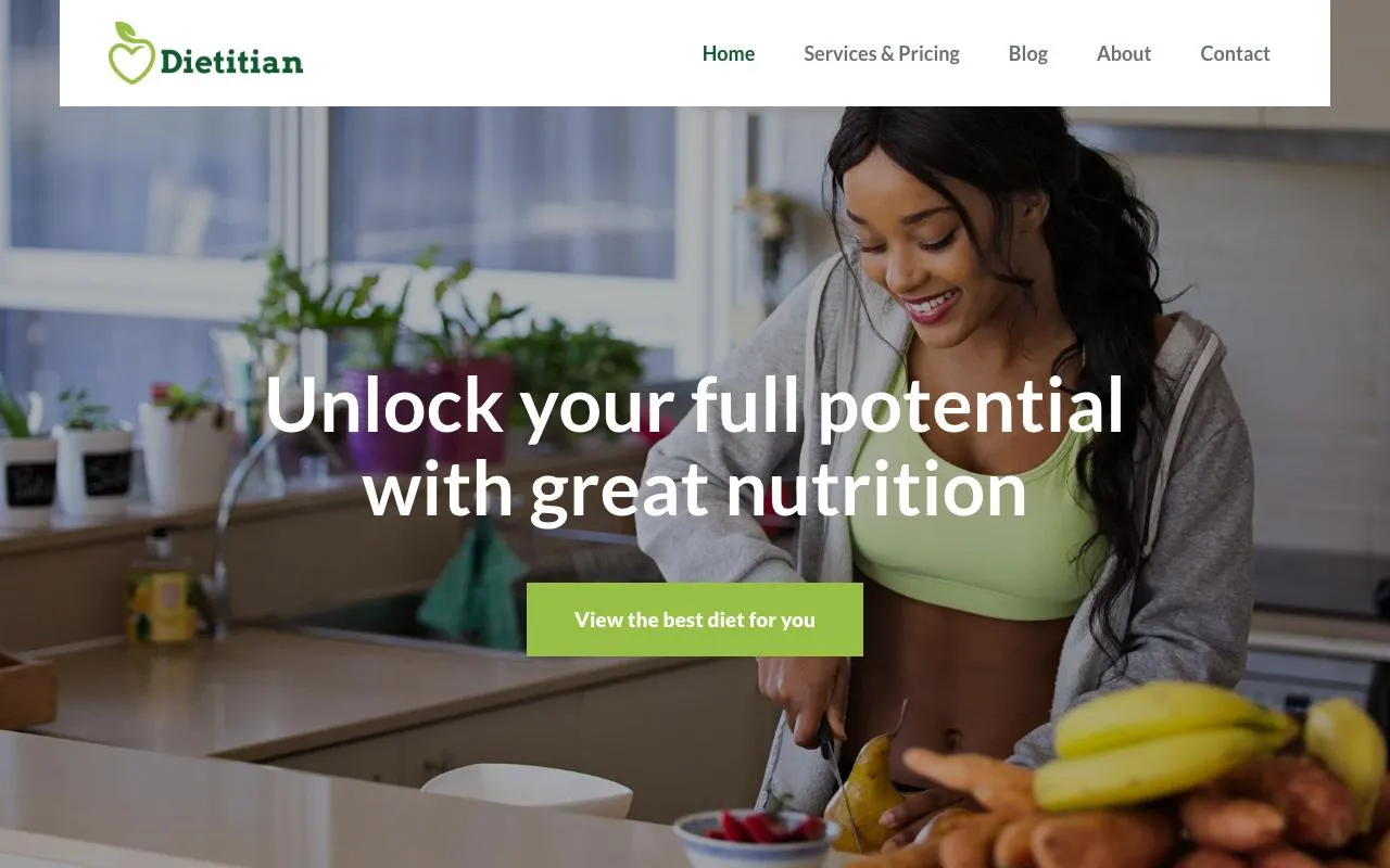 Nutritionist website template