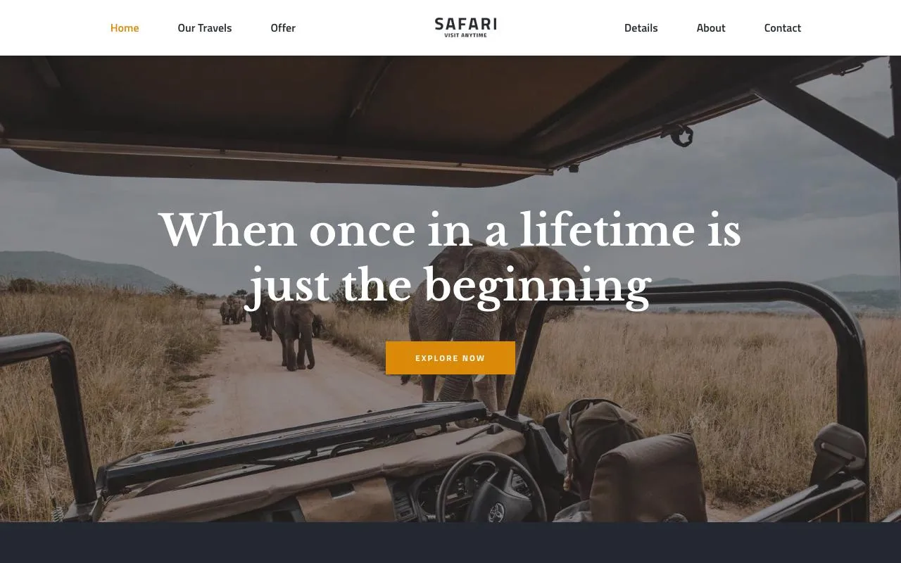 Travel Agency website template